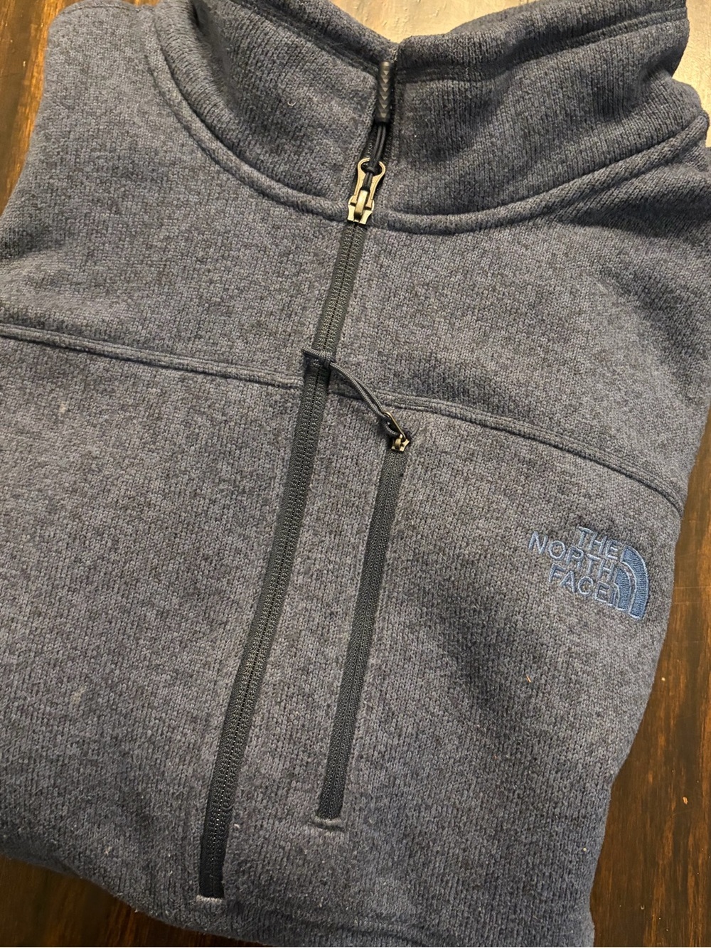 The North Face Men's Navy Blue Fleece quarter-Zip Pullover size xxl
